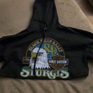 Vintage cropped Harley-Davidson/Sturgis  hoody! Super comfy!